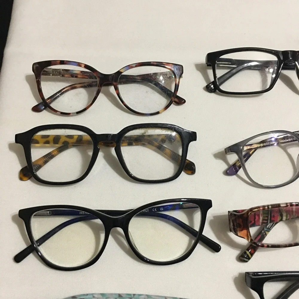 Lot of 26 Unbranded Eyeglasses Frames Unisex Mixed Multicolor Assorted Shapes